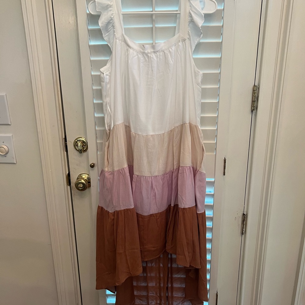 Red dress boutique Moodie high low dress. Size M. $15